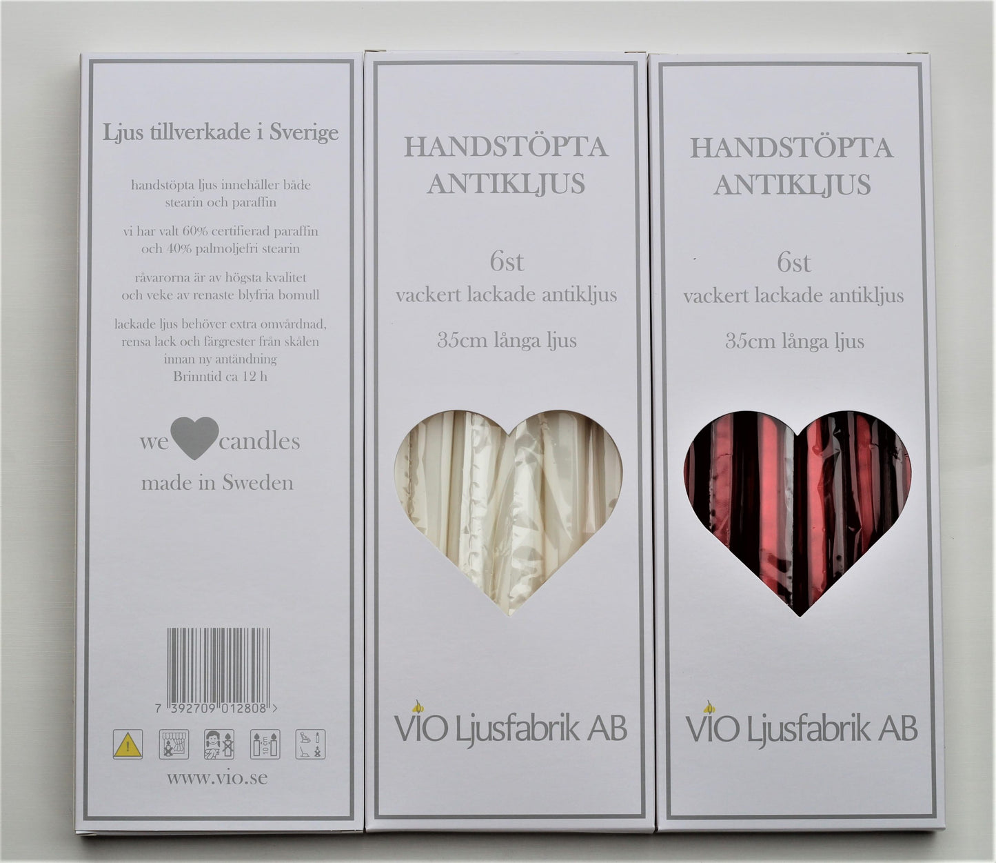 Antikljus 35 cm (6-pack) - Lack/Metall